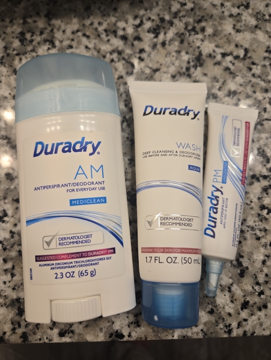Other - Duradry AM Antiperspirant Deodorant + Wash + PM Trio - White & Light Blue